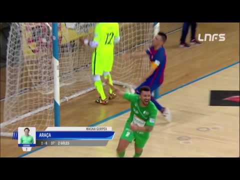 Gol de Araça (1-6) en el FC Barcelona Lassa - Magna Gurpea. 1Div, J28