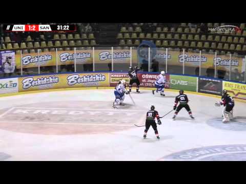 MalopolskaTV.pl -  Aksam Unia - Ciarko PBS Bank KH Sanok 1:6 (12.01.2014)