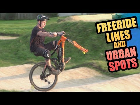 RIDING MTB FREERIDE LINES AND SICK URBAN SPOTS!
