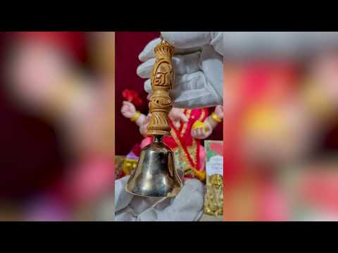 Bell Puja Ghanti Pooja bell for Prayer Temple in Bronze video