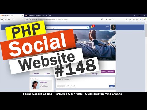 Social Website from scratch Part 8 Profile Page Top Bar | PHP | HTML | CSS | MYSQL Database