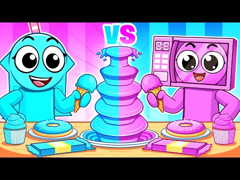 Eating Only ONE COLOR FOOD in Roblox!