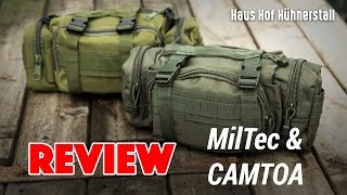 Outdoor Gürteltaschen Review  Mil Tec Hip Bag & Camtoa (low budget) Deutsch