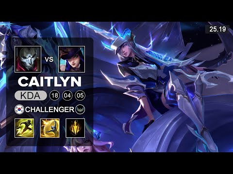 Caitlyn vs Jhin ADC - KR Challenger - Patch 25.19 Season 15
