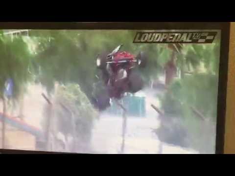 Austin Williams Sprint Car crash over fence!
