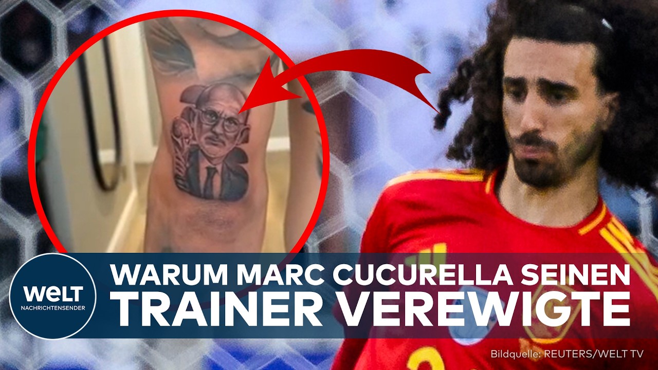 SPANIEN FEIERT DEN WM-TITEL: Marc Cucurella verewigt Nationaltrainer Luis de la Fuente auf der Haut
