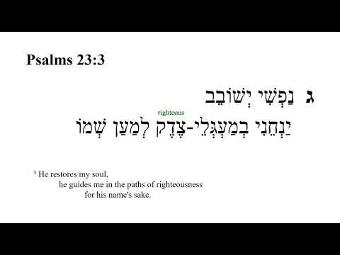 Psalm 23 -- Hebrew Bible Speaker with English Captions