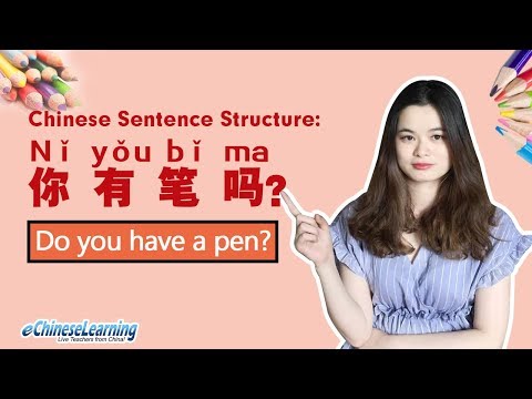 Beginner Mandarin Chinese: Sentence Structure "你有...吗?"with eChineseLearning