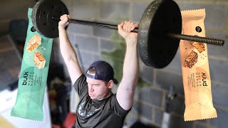 Eating BULK PROTEIN BARS / ARMS & SHOULDER WORKOUT 💪