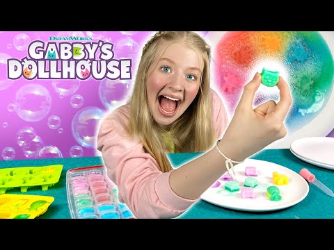Fun & Easy Experiment for Kids! 🫧🌈 FIZZY RAINBOW CUBES! | GABBY'S DOLLHOUSE