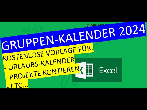 066A-Gruppen-Kalender 2024/ Urlaubsliste Abteilung/Projektstunden kontieren/ mit Vorlage/excel/vba