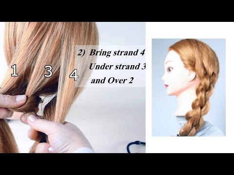 4-strand 3D Round Braid Tutorial/ Hairstyle for long hair