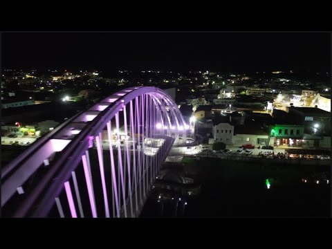 São Félix do Coribe-BA. Veja como ficou o enfeite de Natal. Voo noturno.