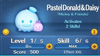 Disney Tsum Tsum PASTEL DONALD & DAISY skill 6 gameplay (New June 2022)
