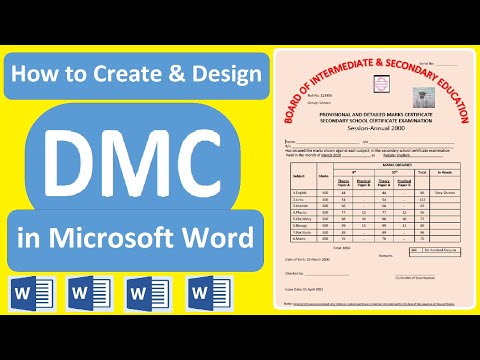How to Create and Design DMC in MS WORD
