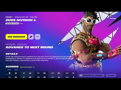 🔴 Fortnite Duos Trial * Road Div 3 *