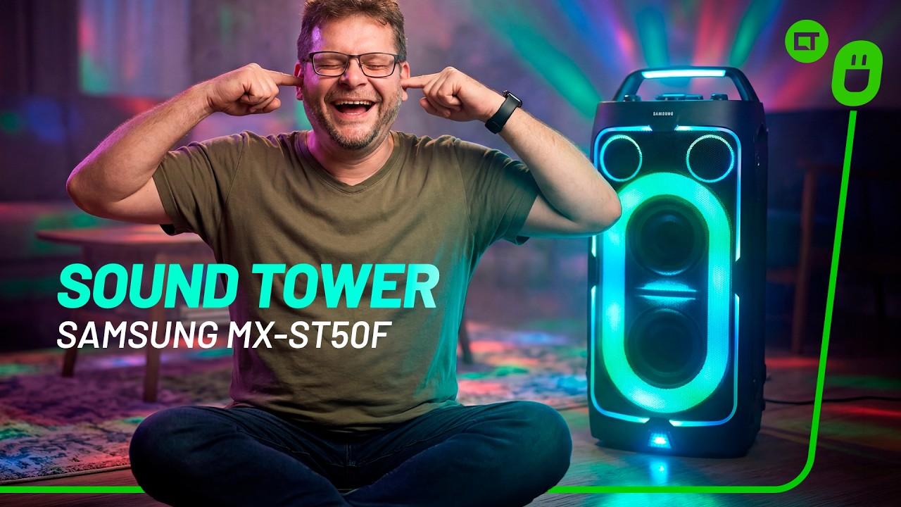 Miniatura da avaliação em vídeo de Torre de som bidirecional Samsung MX-ST50B 240W