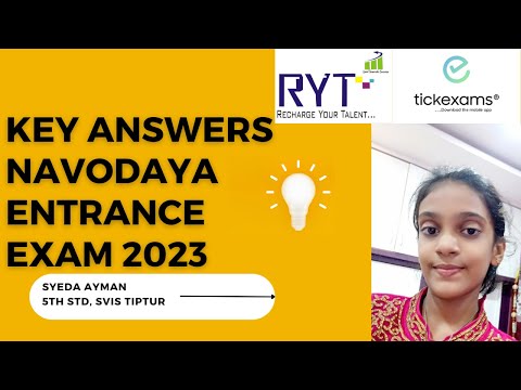 Solved Navodaya Entrance 2023 Language Test by Syeda Ayman