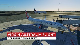 Virgin Australia Flight: Departure from Perth | 737 Zibomod | #xplane12