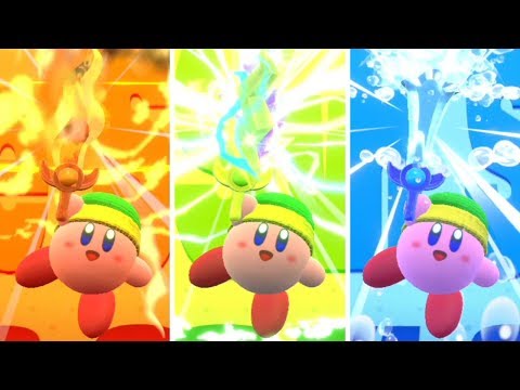 Kirby Star Allies - All Friend Combos Gameplay