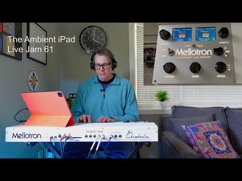 Ambient iPad Live Jam 61: Mellotron M4000D Chamberlin Flute, Guitar, Vibraphone, Brass, and Saxes