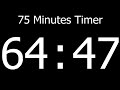 Countdown 75 Minutes Timer No Beeps 1080P