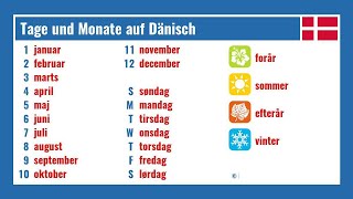 Tage und Monate auf Dänisch
