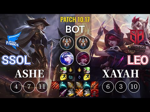 AF SSol Ashe vs SB Leo Xayah Bot - KR Patch 10.17