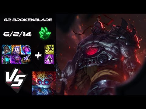 G2 Esports BrokenBlade TOP Sion vs Heimerdinger - EU Challenger Patch 25.S1.4