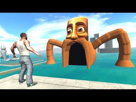 Franklin VS Tung Tung Sea Eater in Indian Bike Driving 3D