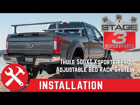 Thule 500XT Xsporter Pro Adjustable Bed Rack System Install On Ford F250