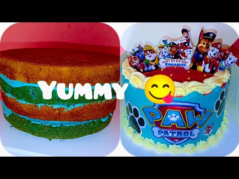 Let's Decorate a cake with Naima-naiks || PAW PATROL Theme 🎂😋👌