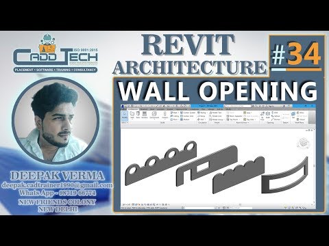 34 | WALL OPENING in Revit Architeture deepak verma