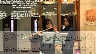 GARIBOLDI Op.145 No.2 - WANG Sung Ja 왕성자, JUNG Hye Won 정혜원 - Flute Ensemble DUET 플룻 앙상블 듀엣, 가리볼디
