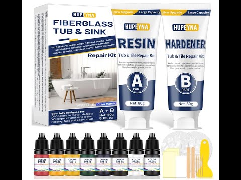 How to use: Fiberglass Repair Kit, Bathtub Repair Kit for Tile, Acrylic, Ceramic, Enamel