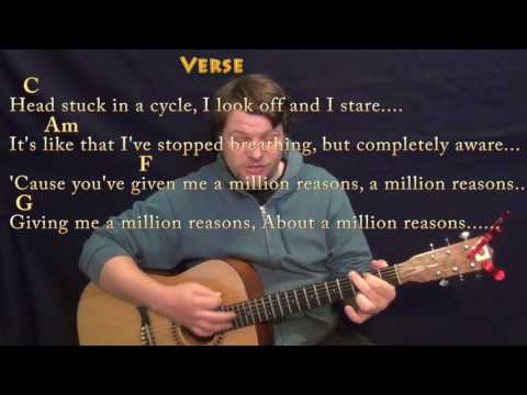 Million Reasons (Lady Gaga) Guitar Cover Lesson with Chords/Lyrics