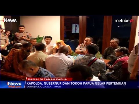 Gubernur Jatim, Kapolda Jatim dan Toko Adat Papua Gelar Pertemuan di Surabaya - iNews Malam  19/08