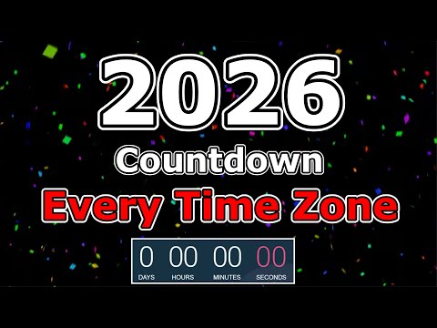 New Year 2026 Live Countdown (Every Time Zone)