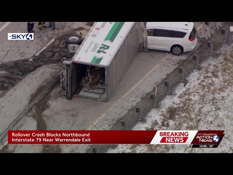 3 people taken to the hospital after crash on I-79