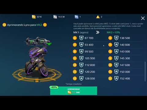 WAR ROBOTS APROVEITANDO OS 40% PARA APRIMORAR A ULTIMATE ORKAN PARA MK2
