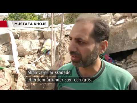 Aleppo - "Här kan det regna ner granater när som helst" - Nyheterna (TV4)