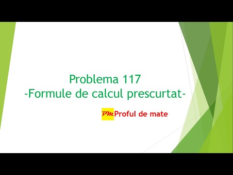 Problema 117: Formule de calcul prescurtat #profuldemate #teme #matematica #scoala
