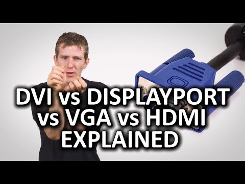 HDMI, DisplayPort, VGA, and DVI Cables