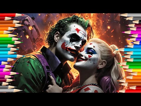 Coloring by Numbers: Joker and Harley Quinn Unleash DC Comics Magic