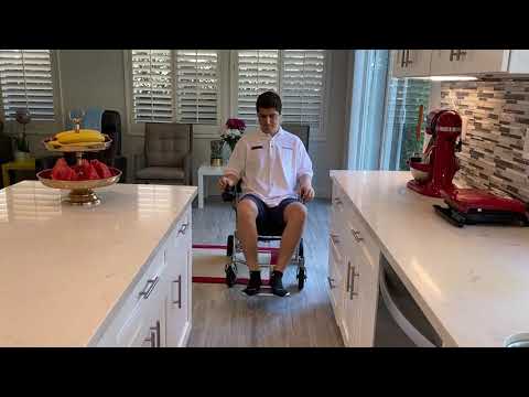 Ranger Discovery Super Lightweight 41lbs Electric Wheelchair making tight turns in the kitchen!