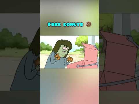 Muscleman Goes Insane Eating Donuts🍩😂#shorts #regularshow