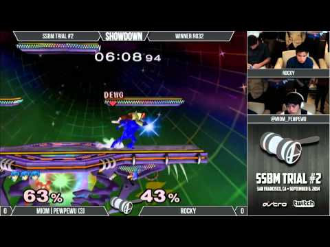 SSBM Trial #2 - Winner Ro32: MIOM|PewPewU (Marth) v Rocky (Falco)