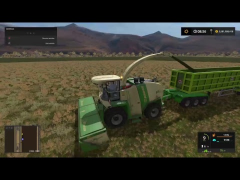 Farming Simulator 17 cut alfalfa for drop off Barn
