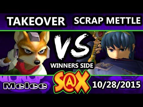 S@X 121 - Takeover (Fox) Vs. Scrap Mettle (Marth) SSBM Tournament - Smash Melee