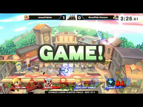 Flatiron 3 Doubles Losers Quarters - Shoe/Pinkmenace (Blue) vs Jesus/Fabian (Red)